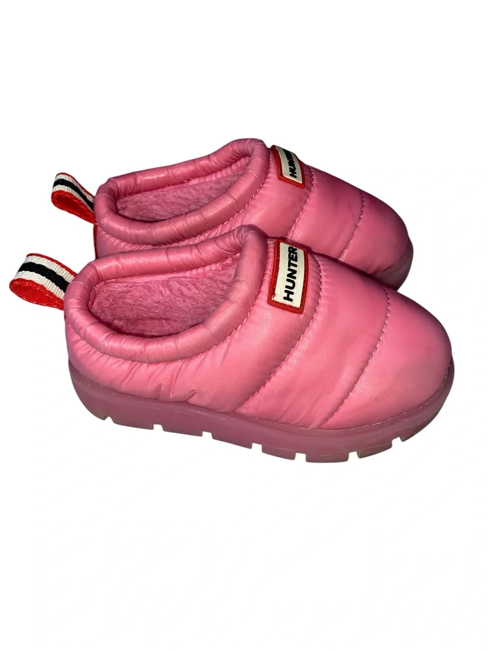 Hunter Cody Mule Toddler Size 9 Slip-On Shoe Pink Fleece Lined Water Resistant